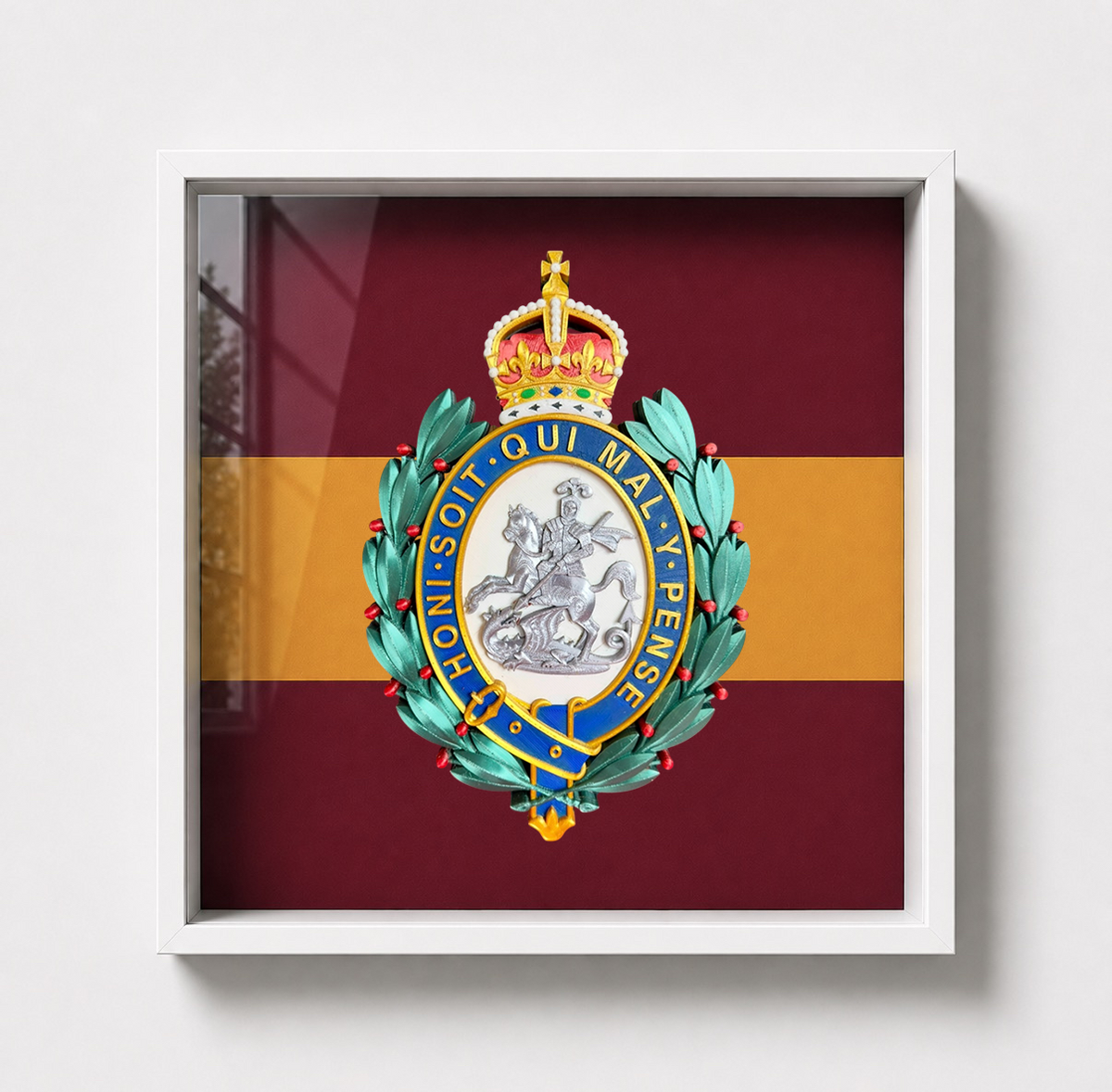 Royal Regiment of Fusiliers Cap Badge Display Frame King's Crown
