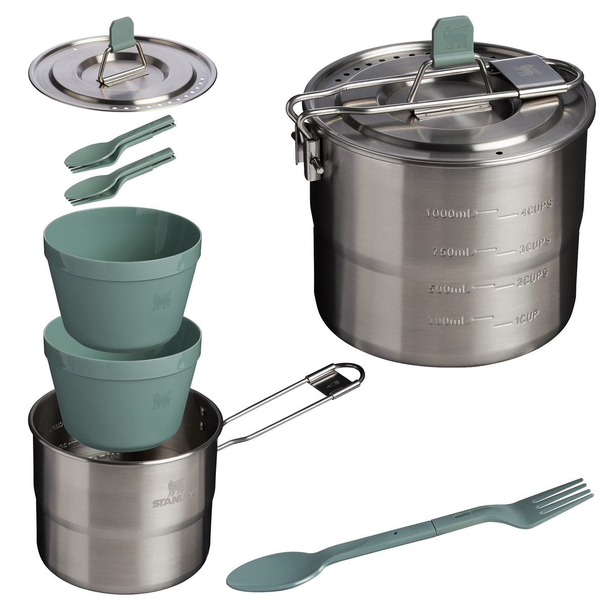 Stainless Steel Cook Set For Two 1.0L