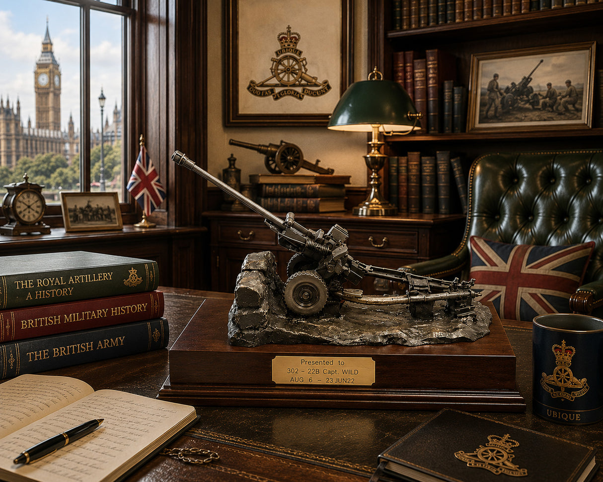 105 Light Gun Cold Cast Bronze Statue