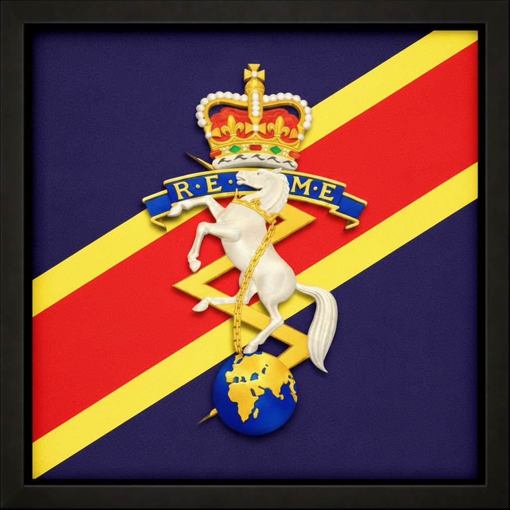 REME Queen's 3D Cap Badge Display Frame