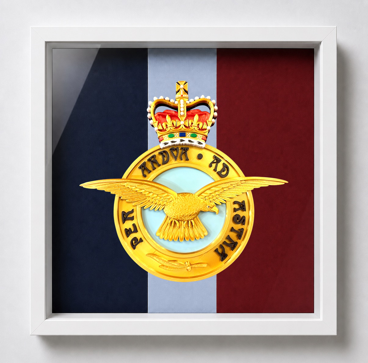 RAF Queen's Crown Emblem Display Frame | MOD Licensed