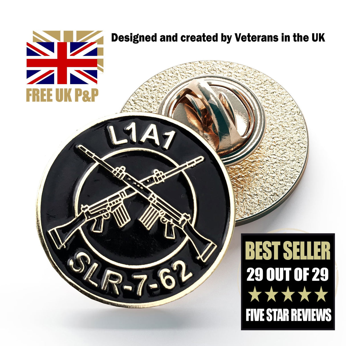 SLR 7.62 Pin Badge