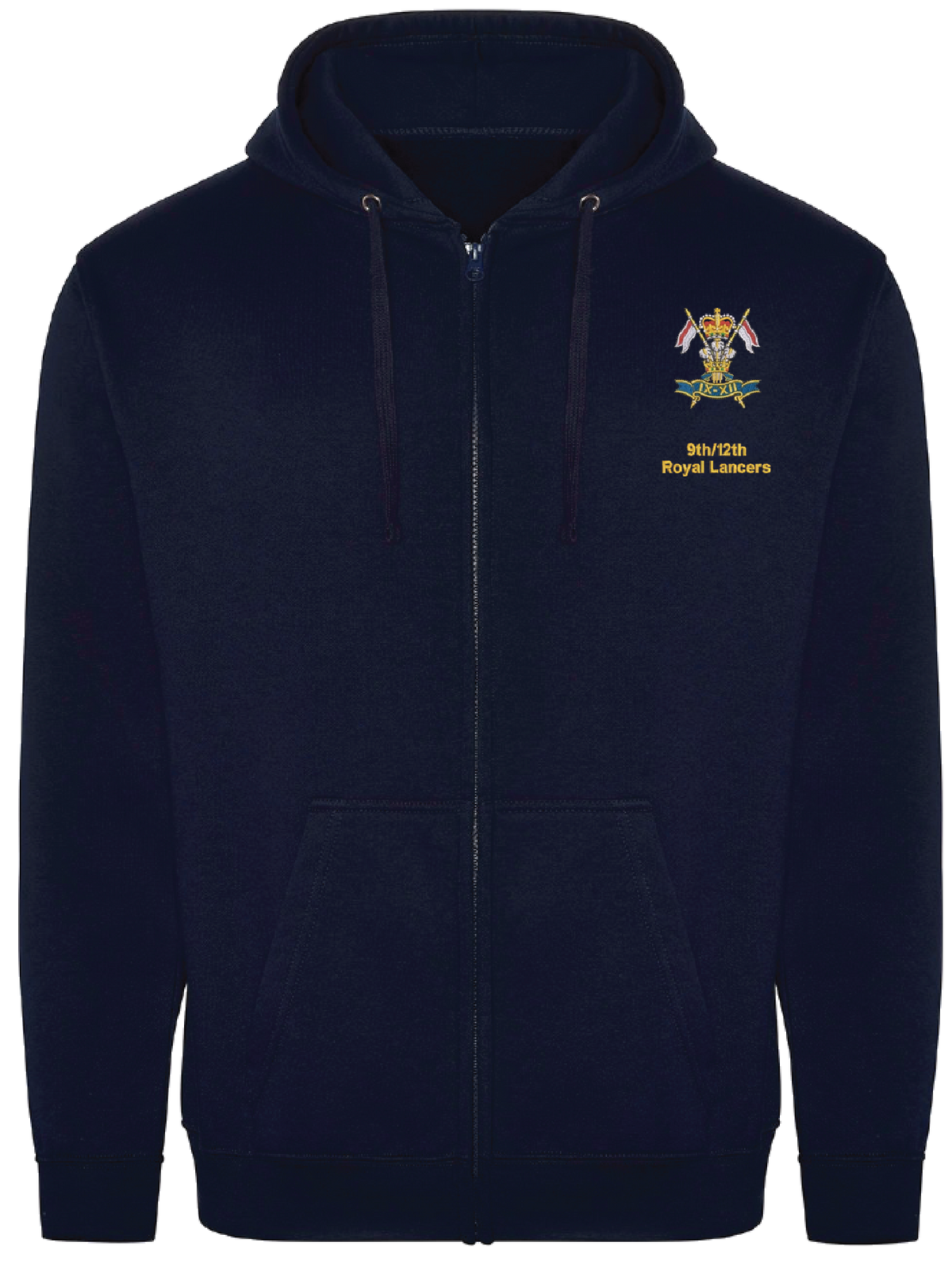 9th/12th Royal Lancers Zipped Hoodie