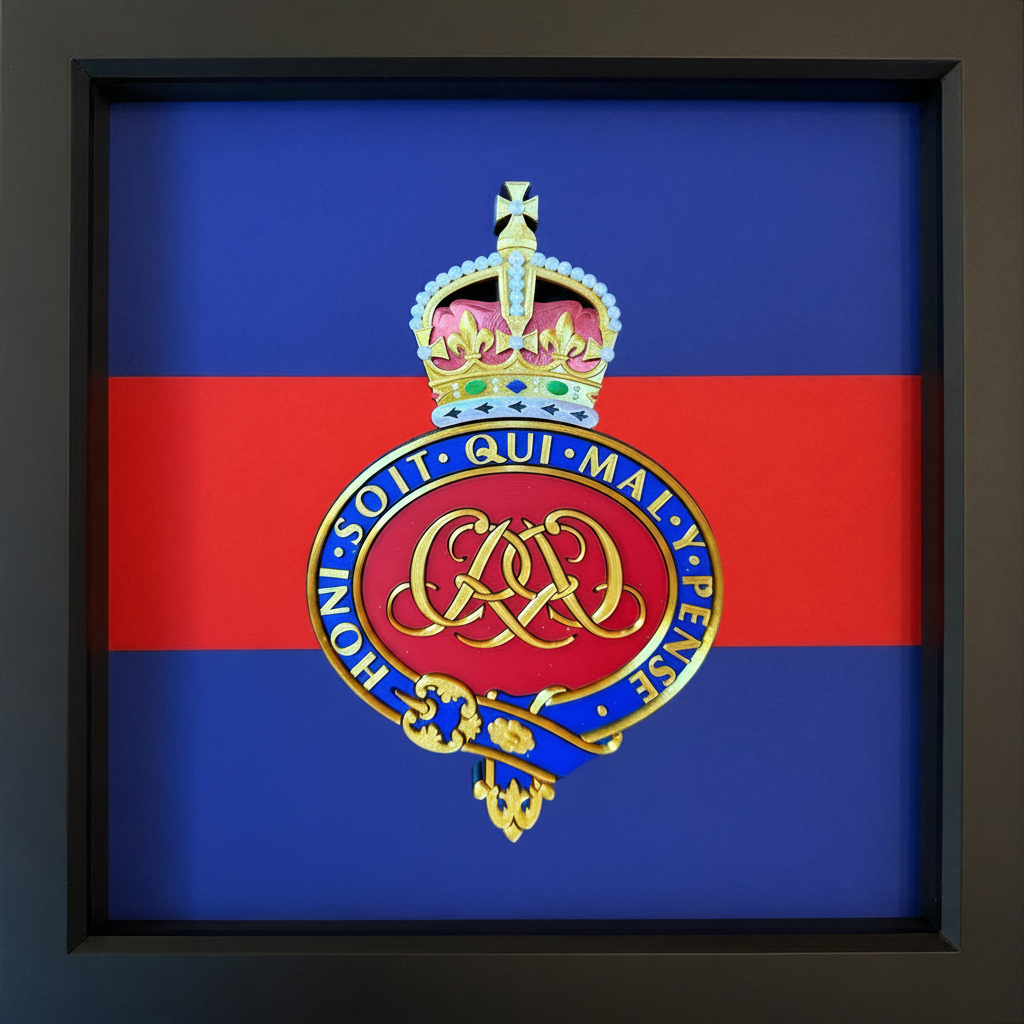 Grenadier Guards King's 3D Cap Badge Display Frame
