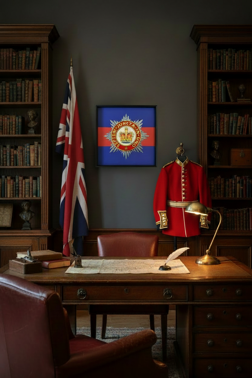 Household Division 3D Queen's Cap Badge Display Frame