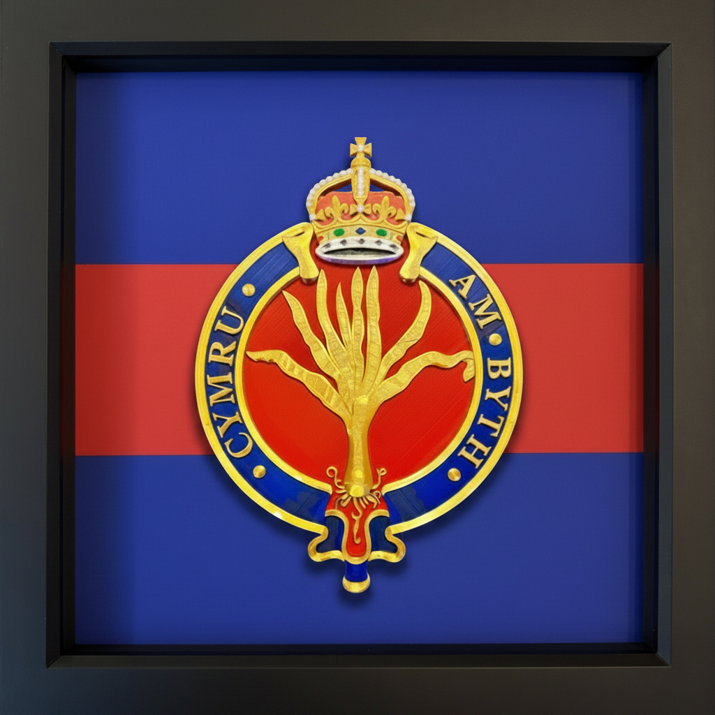 Welsh Guards King's 3D Cap Badge Display Frame