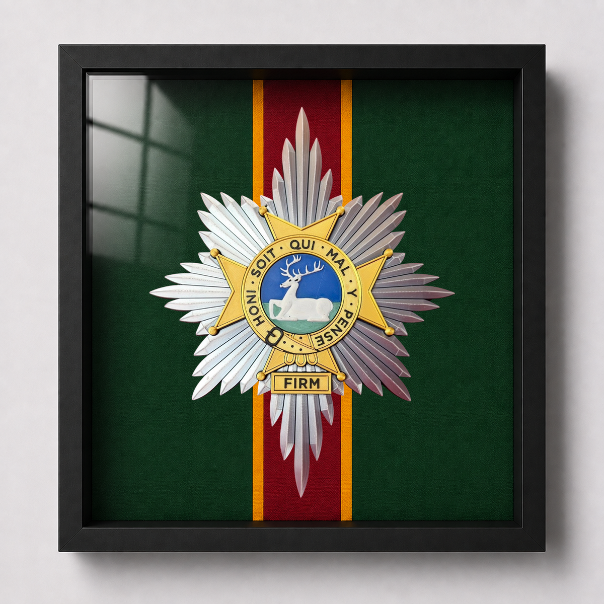 Worcestershire & Sherwood Foresters Cap Badge Display Frame