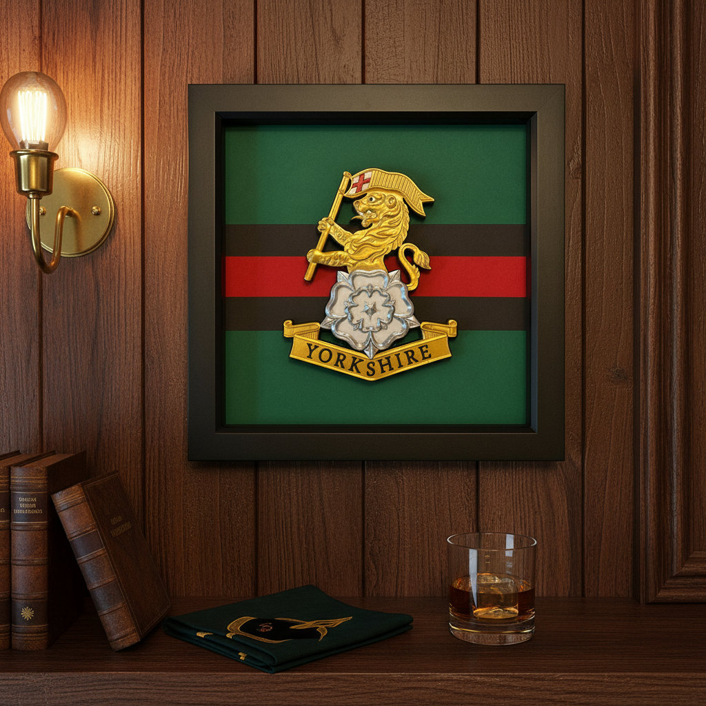 Yorkshire Regiment 3D Cap Badge Display Frame