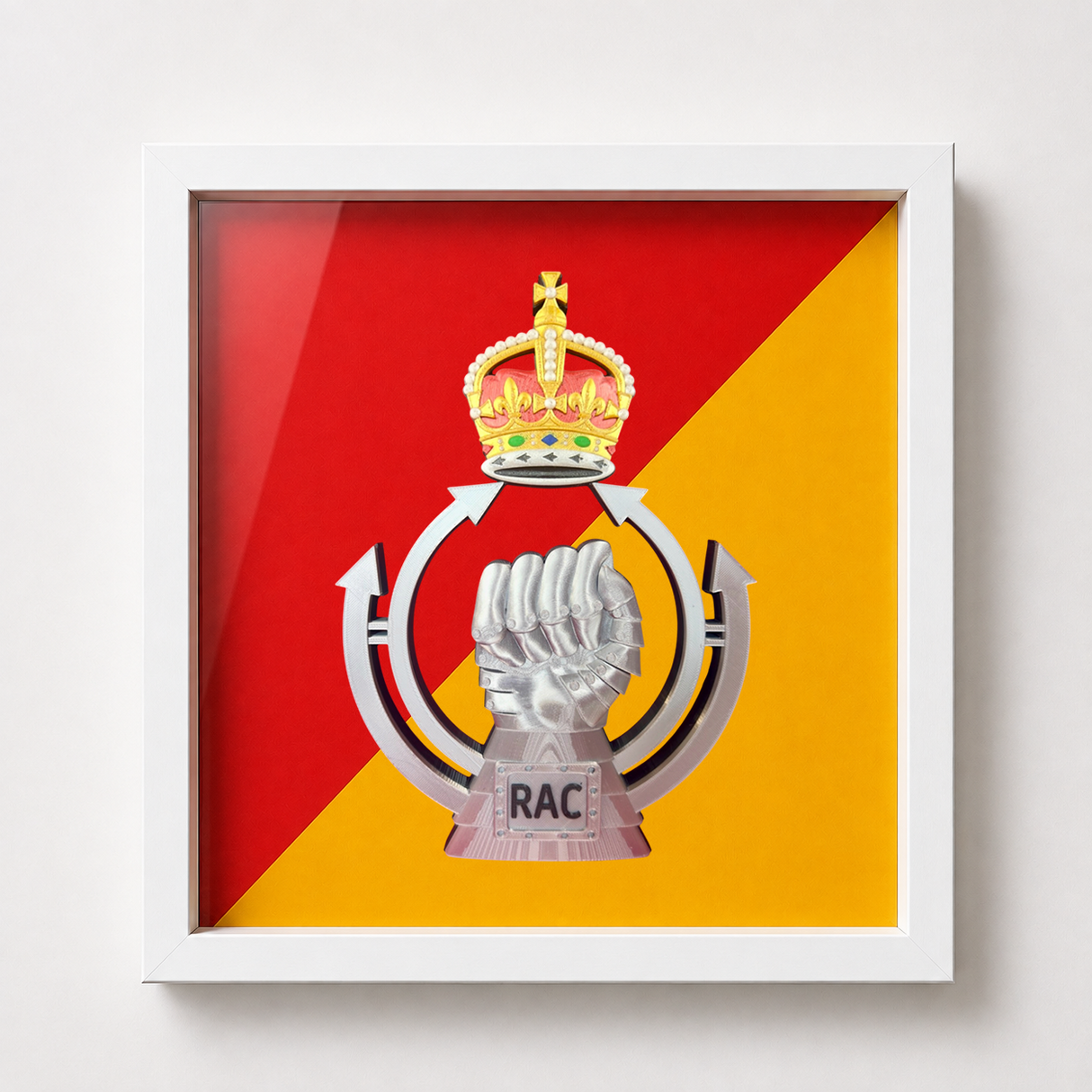Royal Armoured Corps Cap Badge Display Frame | King's Crown | Officially Licensed