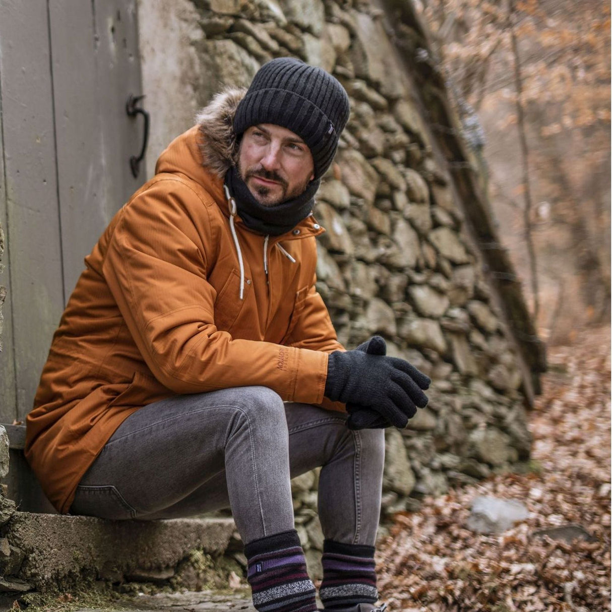 Mens Winter Warm Soft Fleece Lined Thermal Gloves