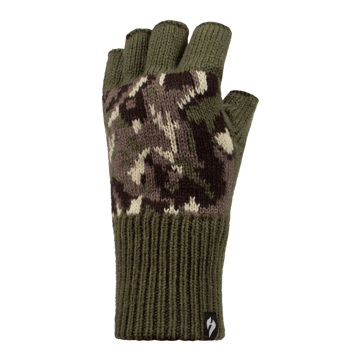 Mens Warm 3.2 TOG Fleece Lined Winter Thermal Fingerless Gloves