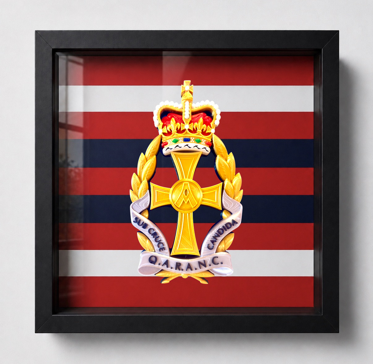 QARANC Queen's Crown Cap Badge Display Frame