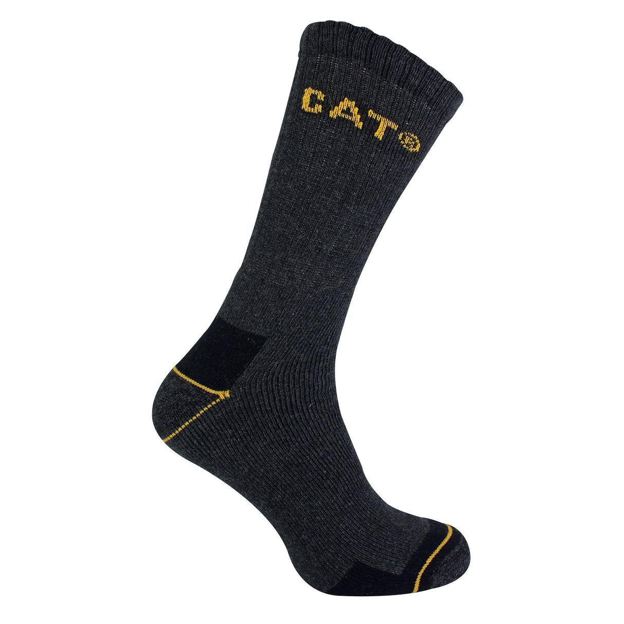 CAT Mens 3 Pack Real Work Socks with Cushioned Heel & Toe
