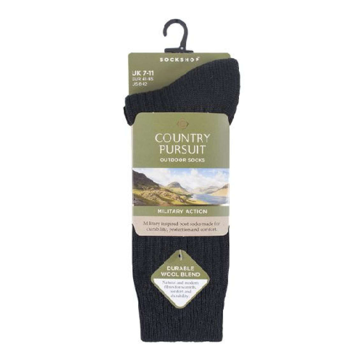 Mens Country Pursuit Military Action Crew Boot Socks