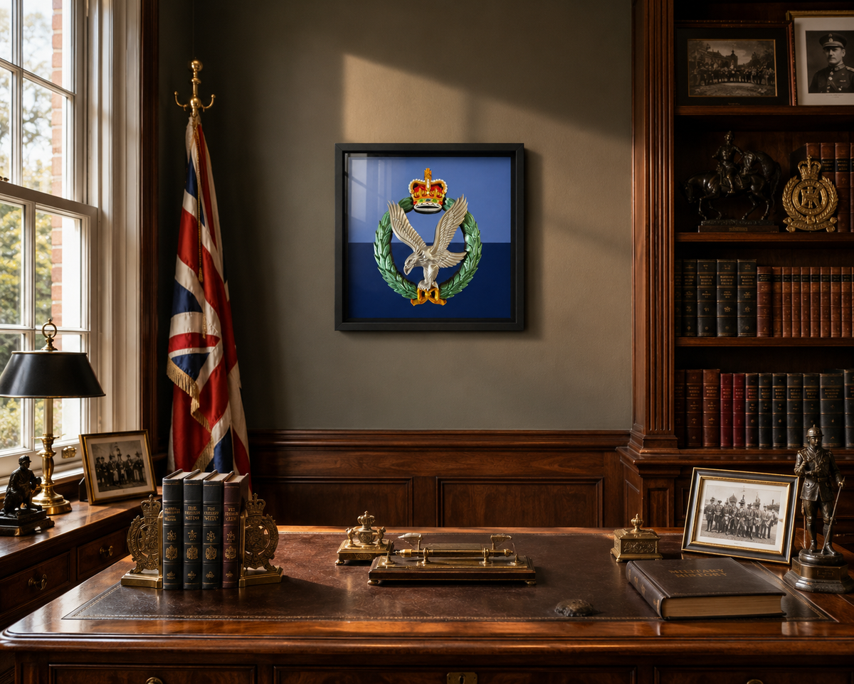 Army Air Corps Cap Badge Display Frame