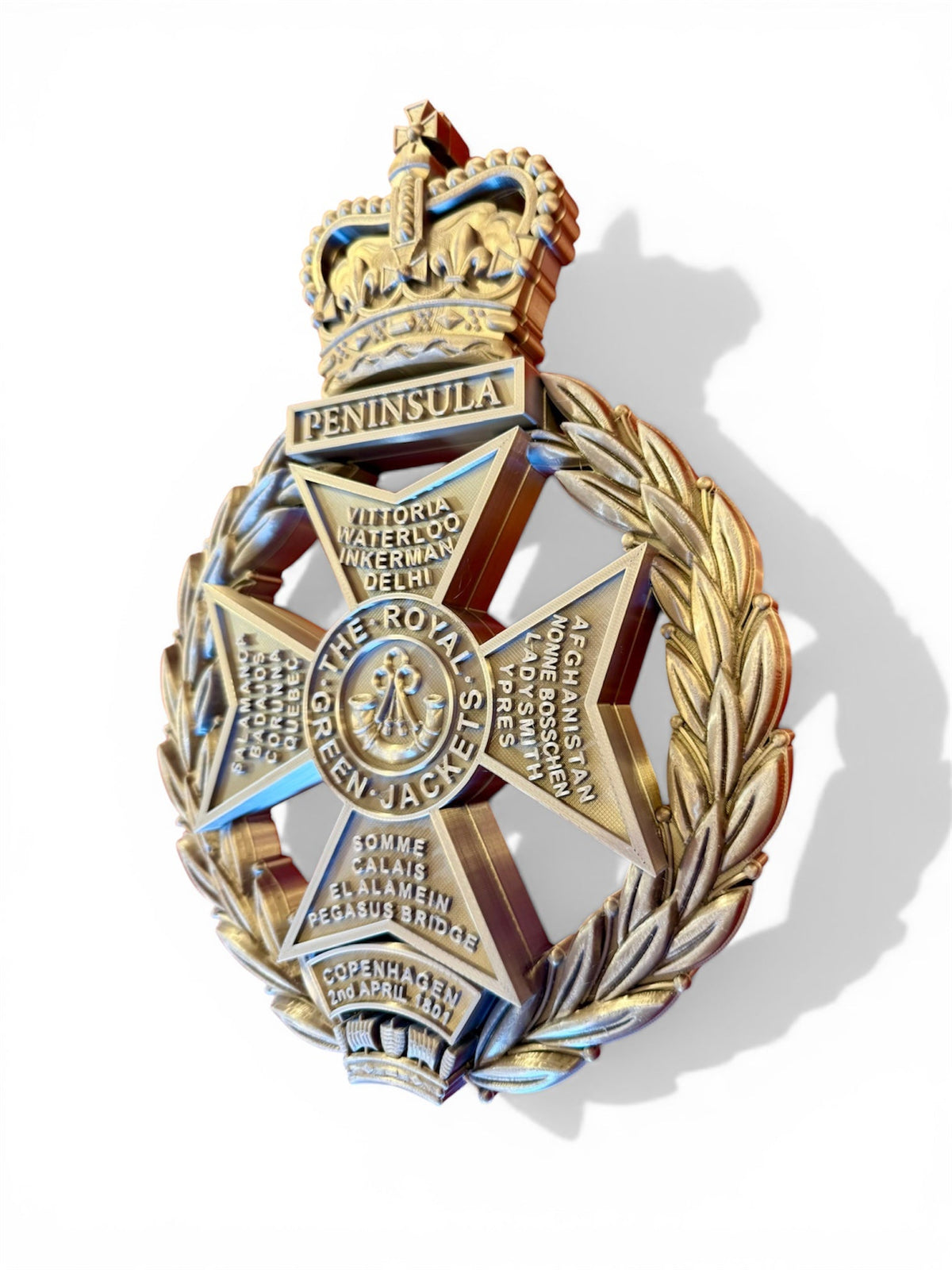 Royal Green Jackets Silver Cap Badge | Officially Licensed