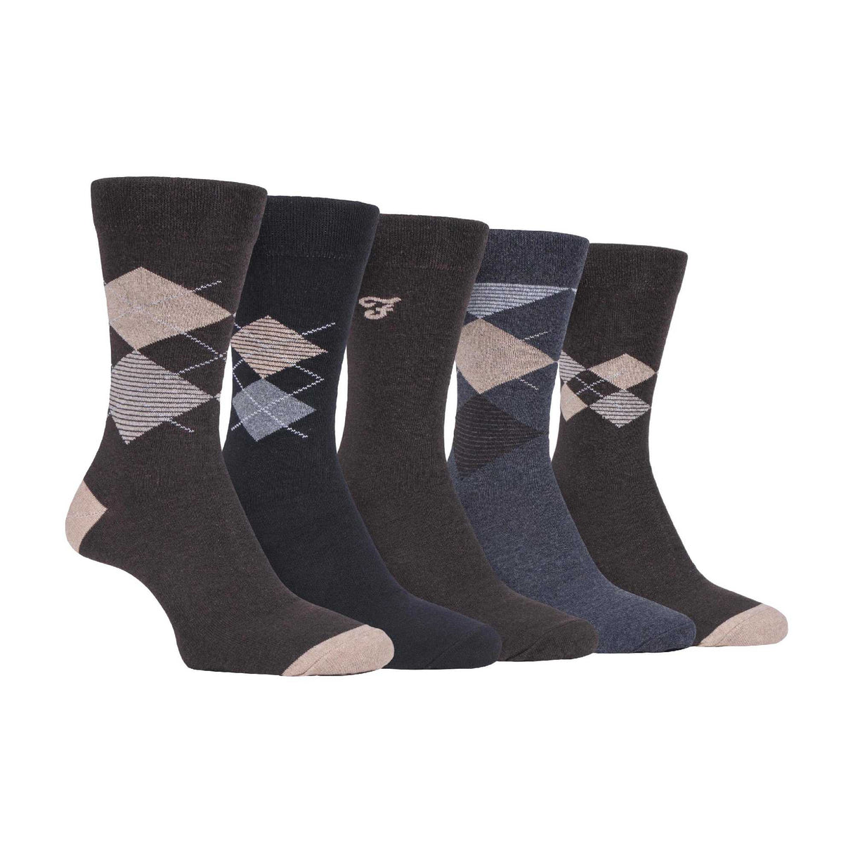 5 Pack Farah Classic Patterned Socks