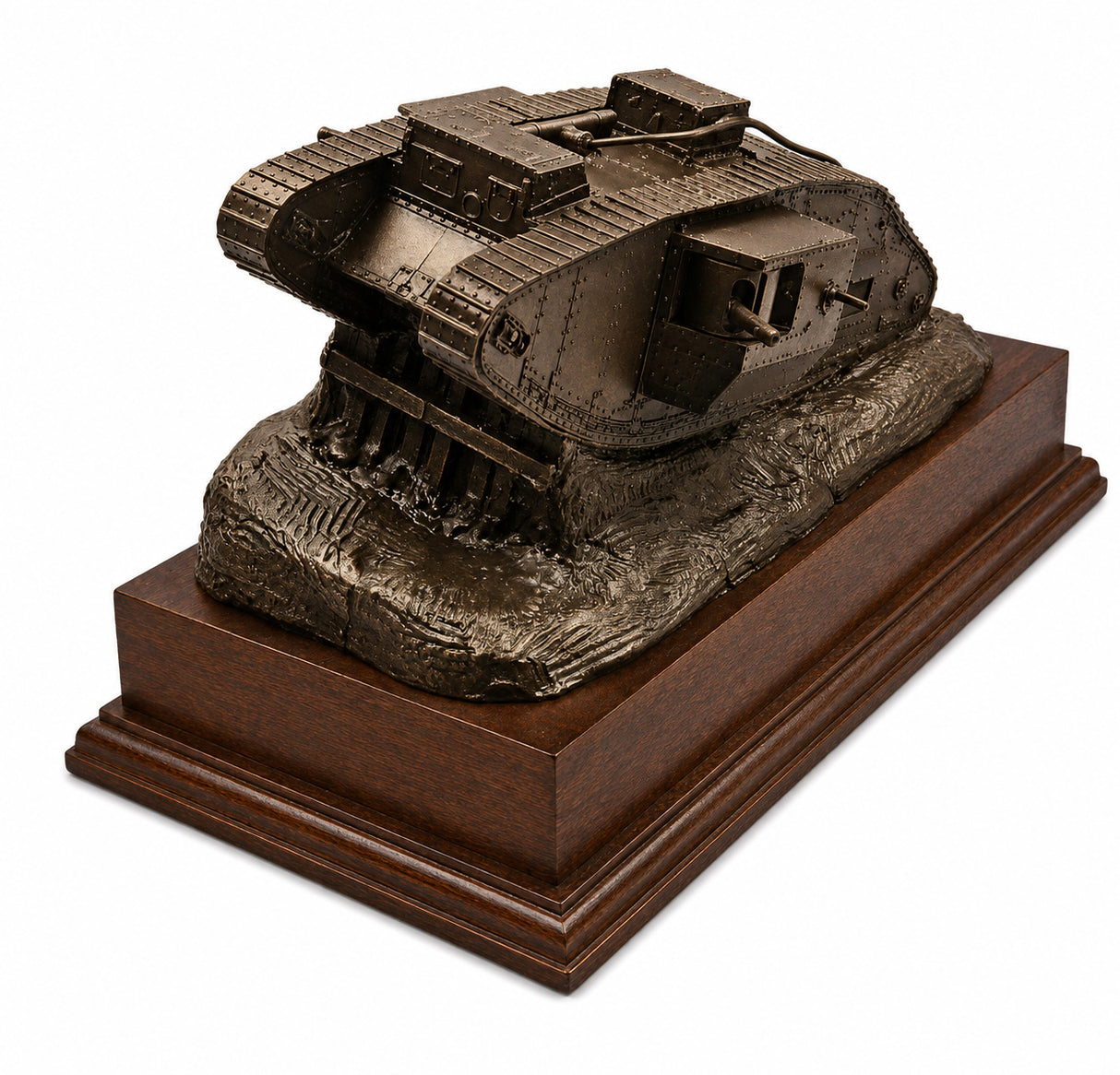 First World War MK V Tank in Cold Cast Bronze