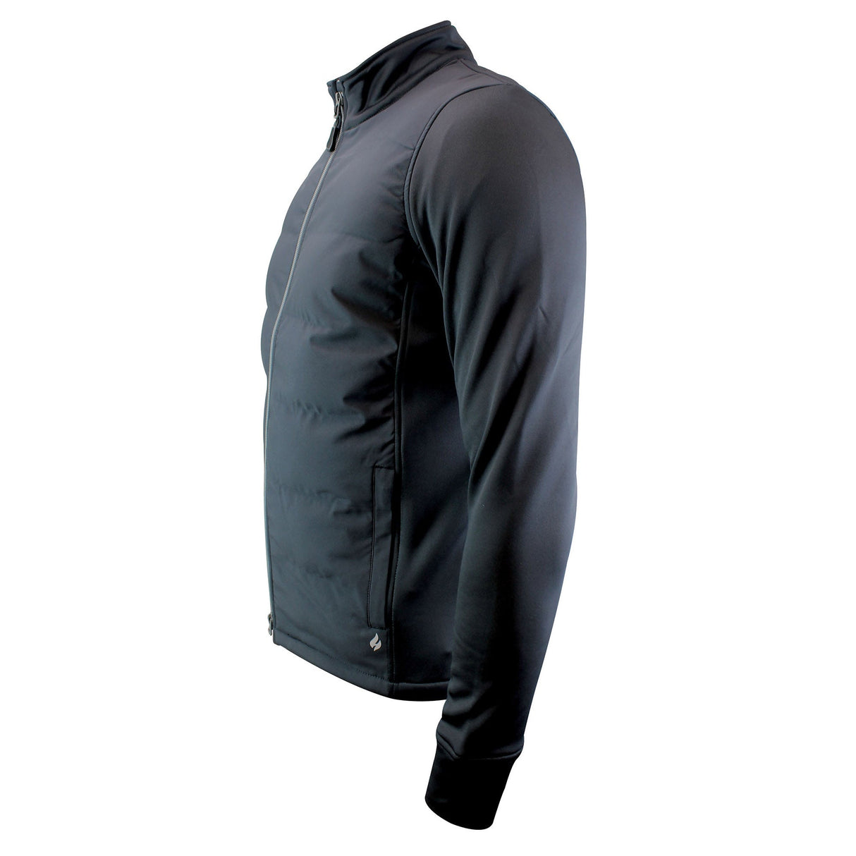 Men's Hybrid Fleece Lined Jacket Full Zip Insulated Waterproof Coat