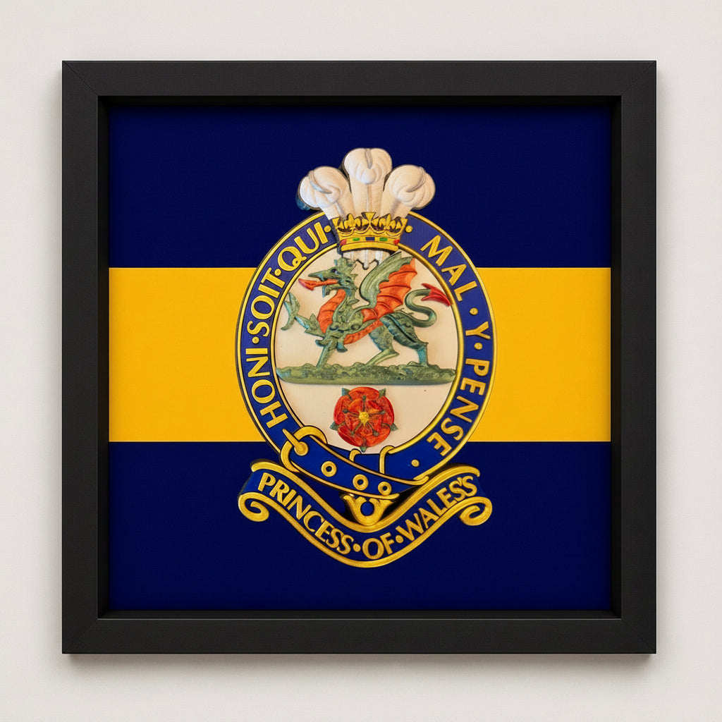 Princess of Wales's Royal Regiment 3D Cap Badge Display Frame