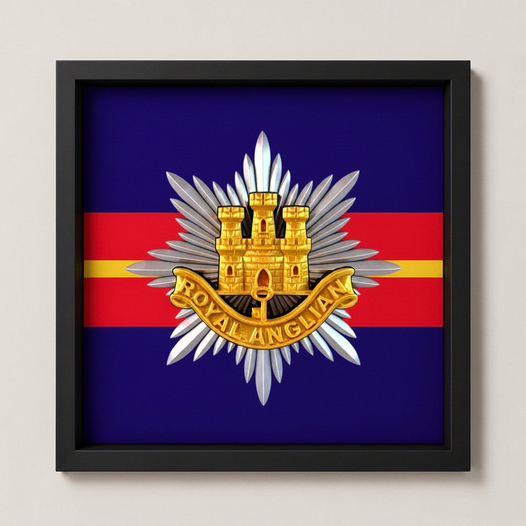 Royal Anglian Regiment 3D Cap Badge Display Frame