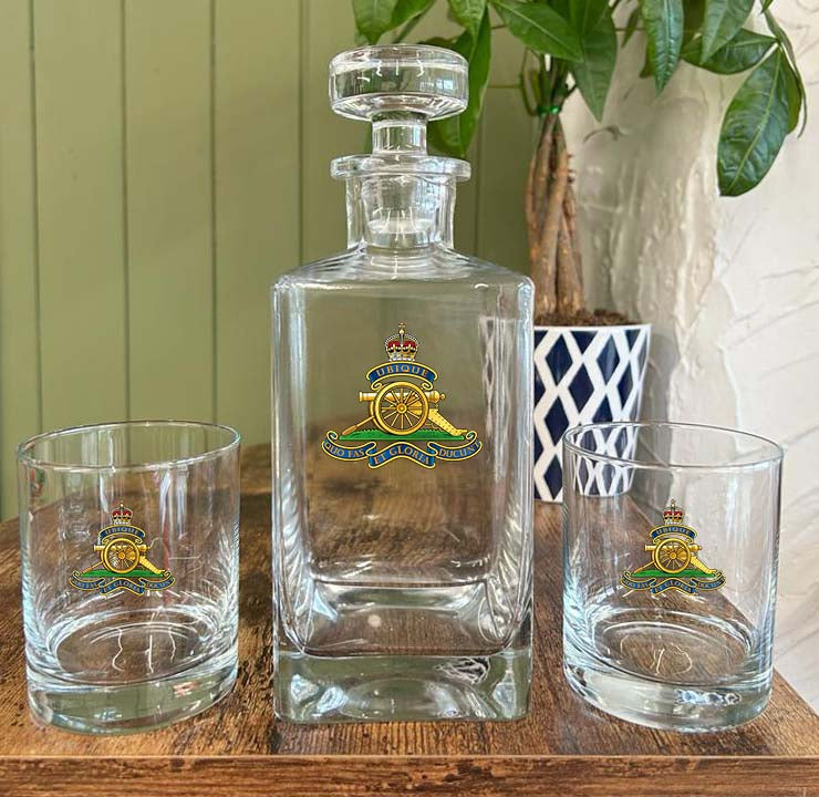Royal Artillery - Decanter (New King's Crown)