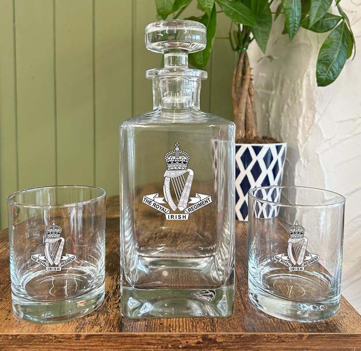 Royal Irish Regiment - Decanter (New King's Crown)