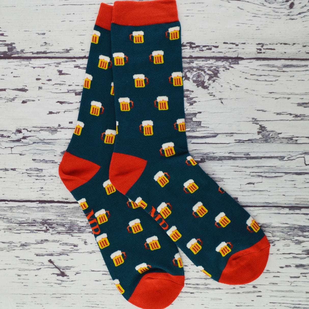 1 Pack Mens Novelty Beer Patterned Bamboo Socks