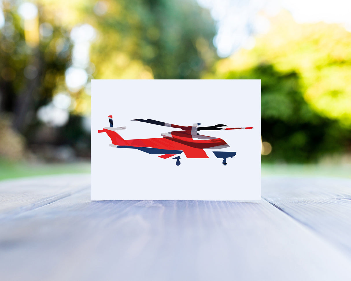 Merlin Mk4 Union Flag Greeting Card