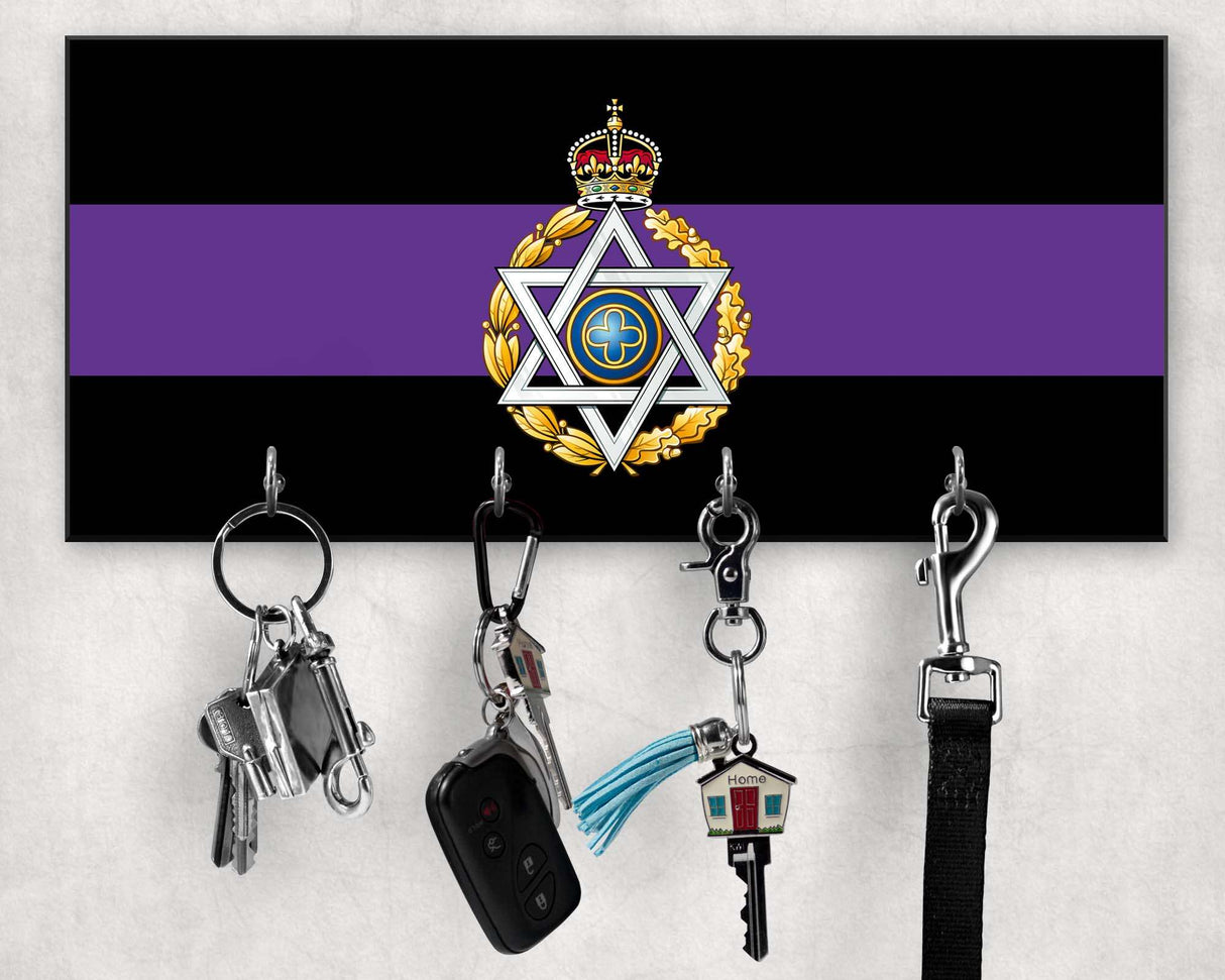 Royal Army Chaplains' Department Jewish - Wooden Key/Beret Hook (New King's Crown)