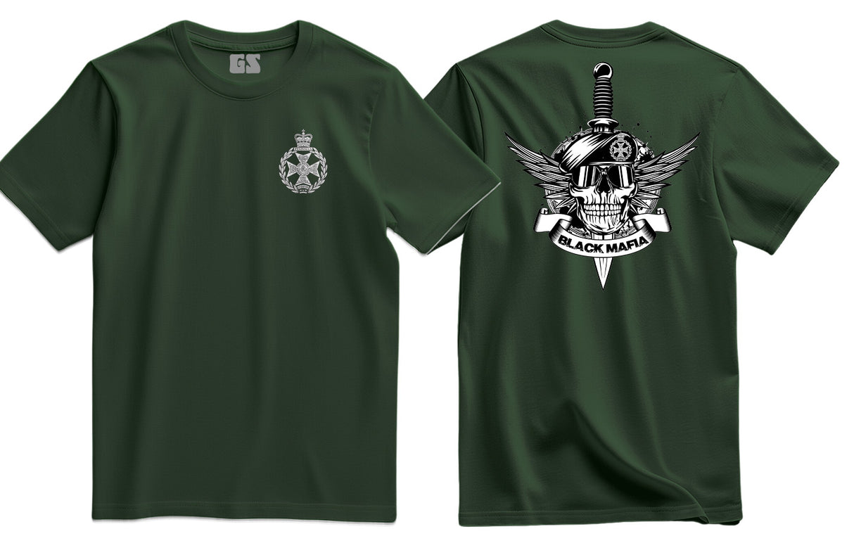 Royal Green Jackets Black Mafia Double Print T-Shirt
