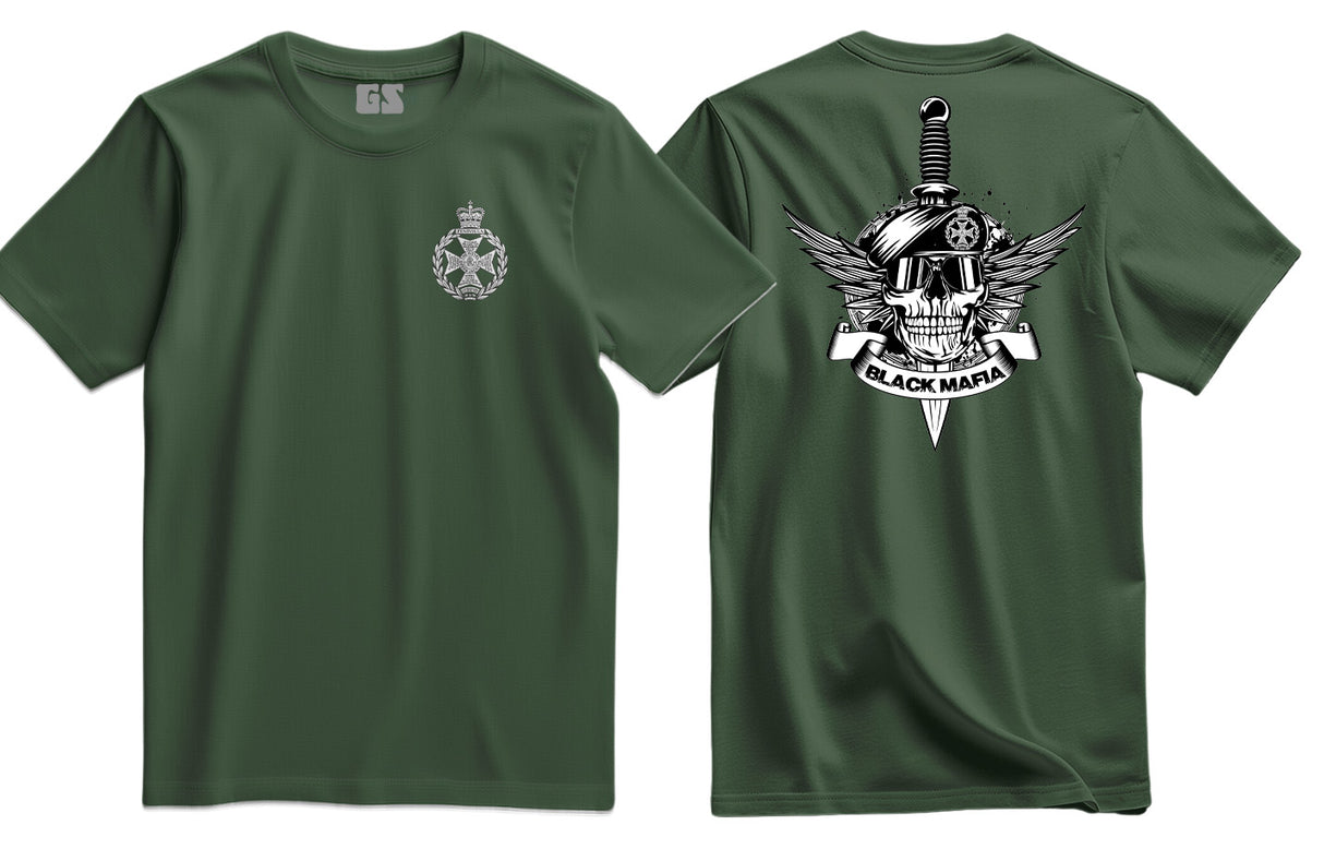 Royal Green Jackets Black Mafia Double Print T-Shirt