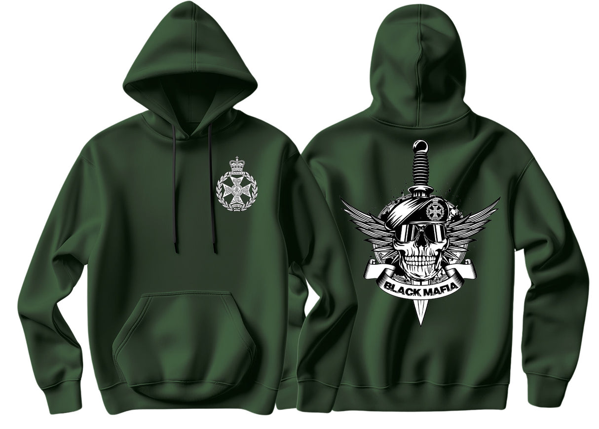 Royal Green Jackets Black Mafia Double Side Printed Hoodie