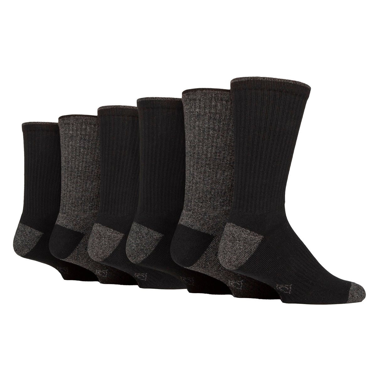 6 Pairs Mens Water Repellent Midweight Outdoor Socks for Hiking & Walking