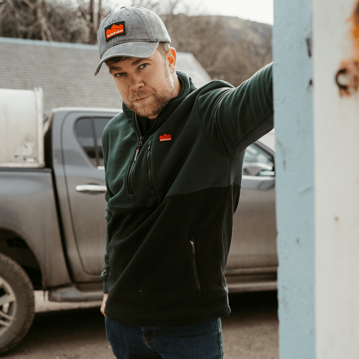 Sugar Loaf Horizon Polar Fleece Half Zip - Green