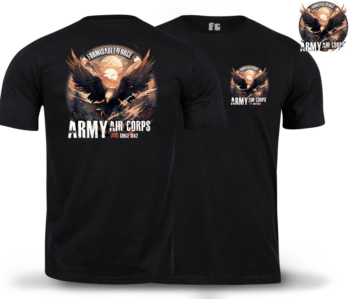 Army Air Corps Formidable Force Double Print T-Shirt