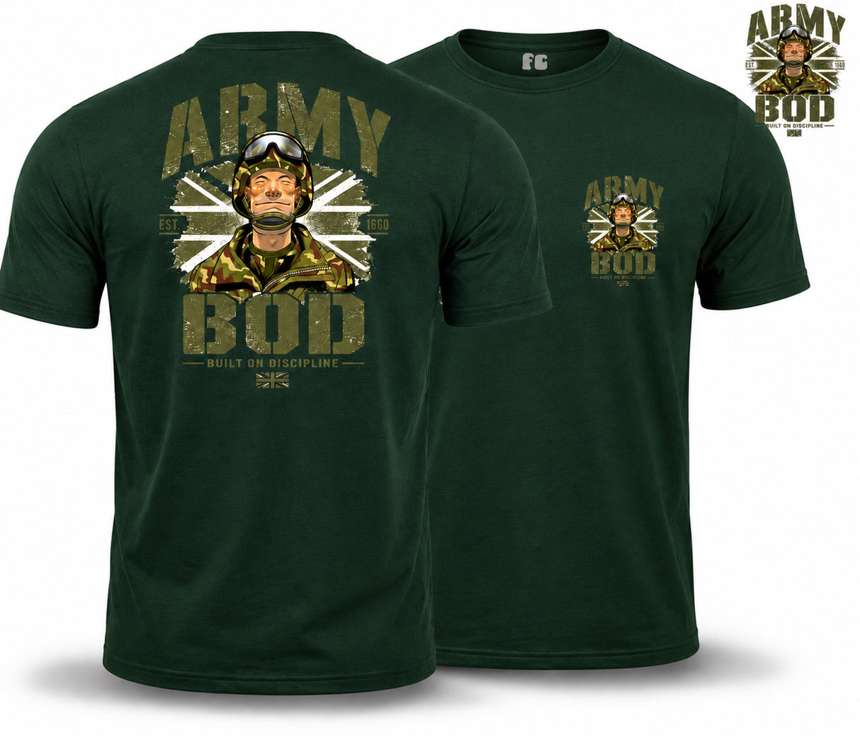 Army Bod - Built on Discipline Double Print T-Shirt