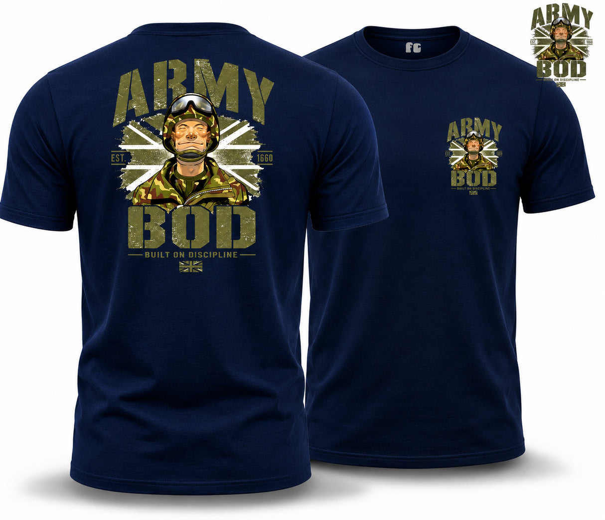 Army Bod - Built on Discipline Double Print T-Shirt