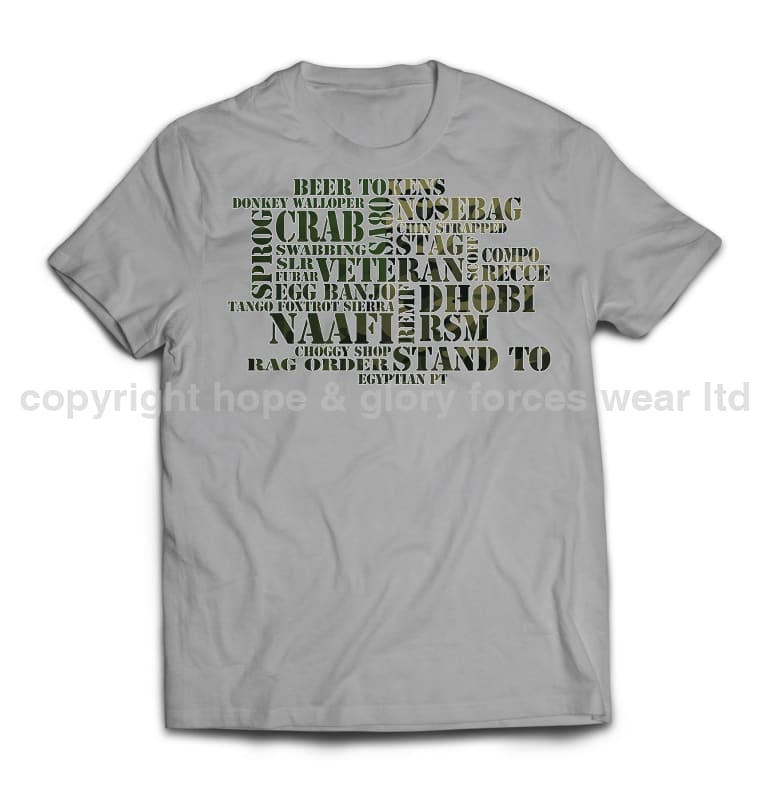British Army Jargon Printed T-Shirt