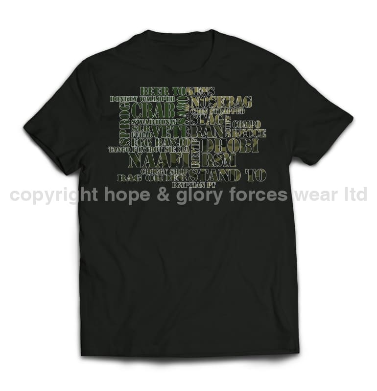 British Army Jargon Printed T-Shirt