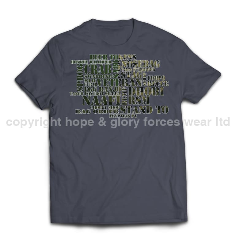 British Army Jargon Printed T-Shirt