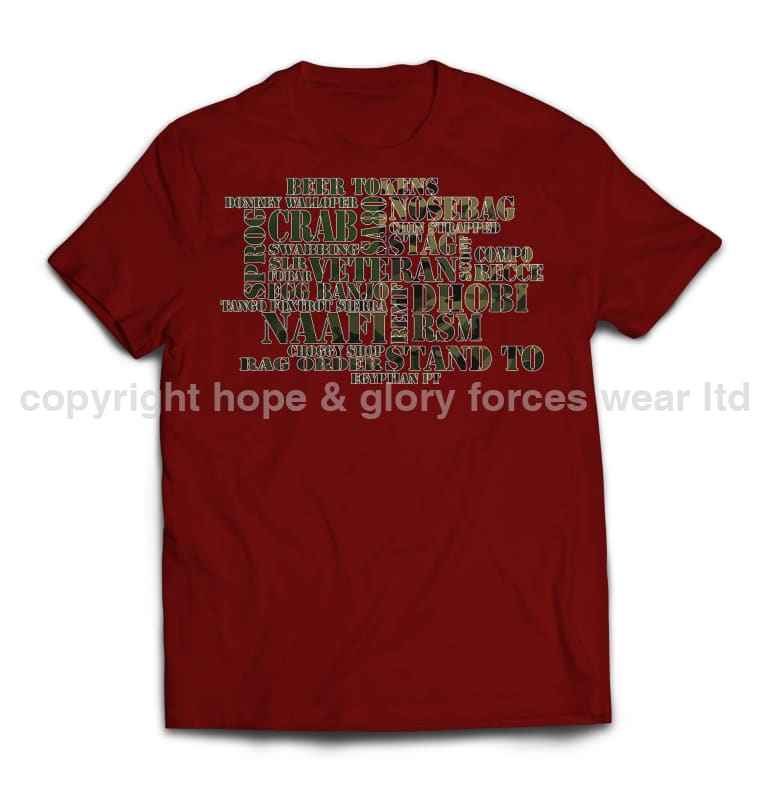 British Army Jargon Printed T-Shirt