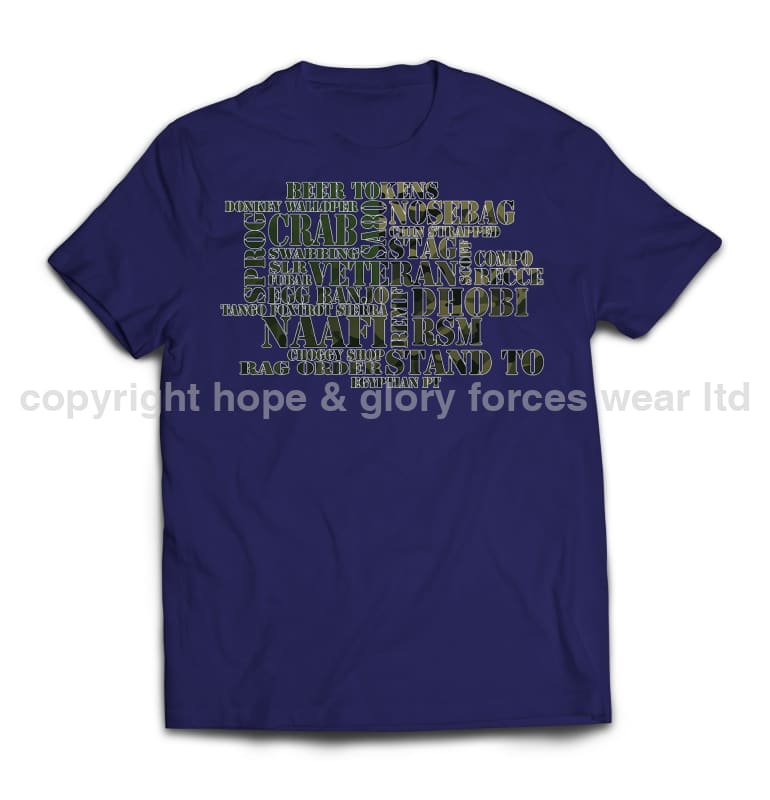 British Army Jargon Printed T-Shirt