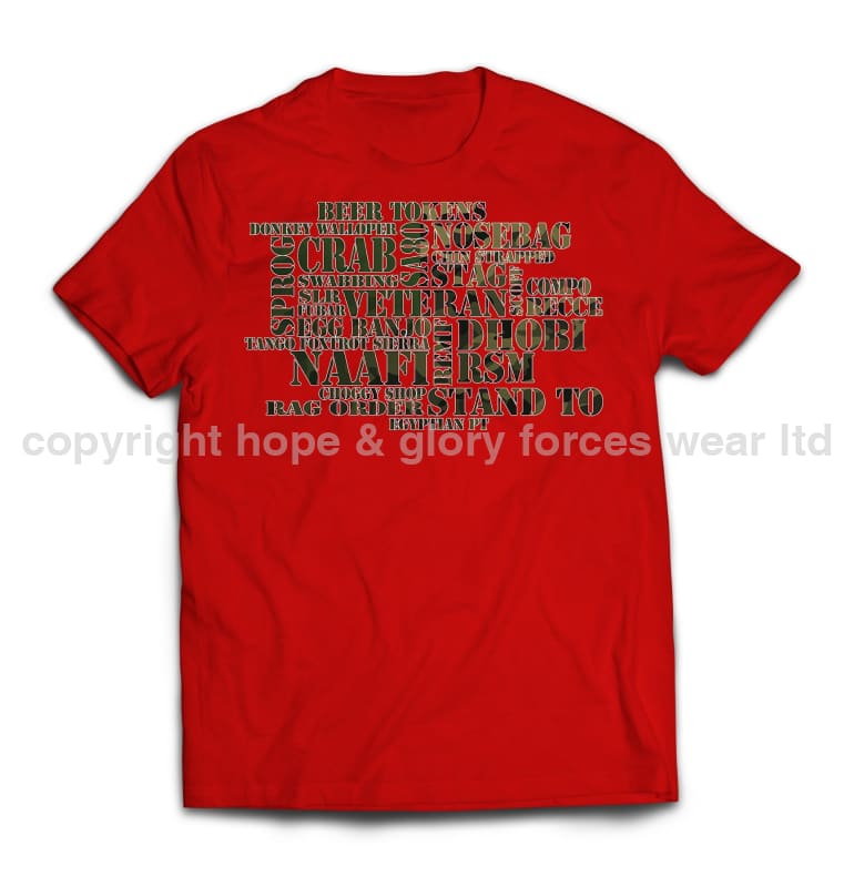 British Army Jargon Printed T-Shirt