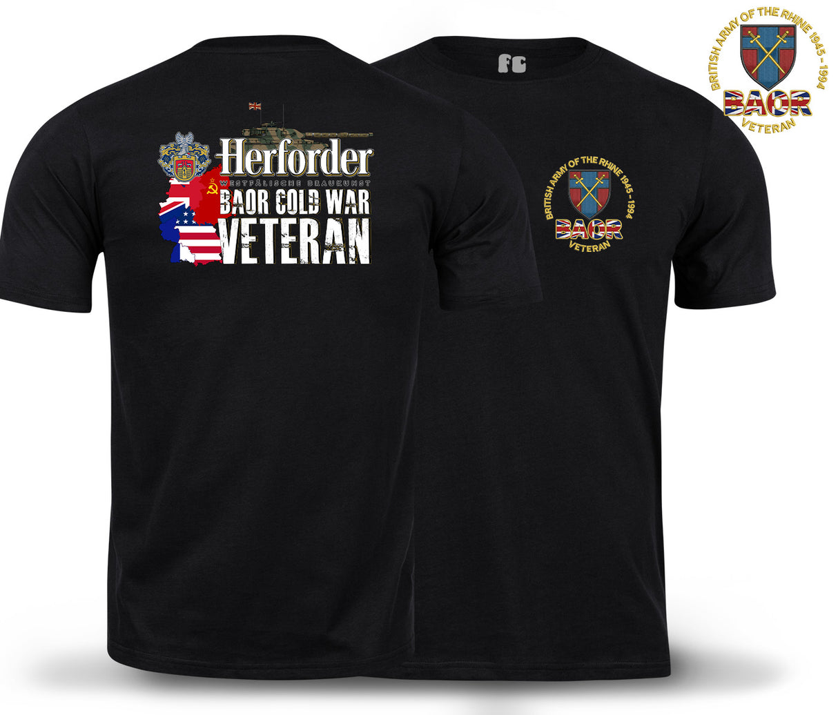 BAOR Cold War Herforder Veteran Double Print T-Shirt
