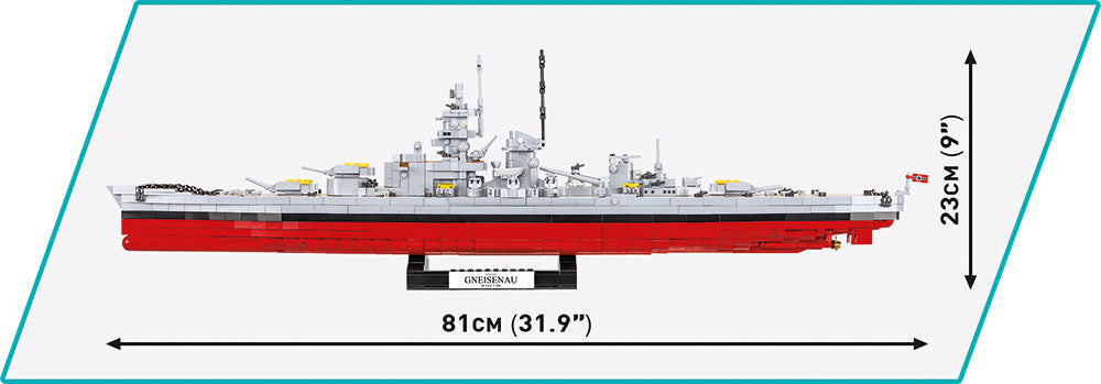 Battleship Gneisenau brick model - COBI 4835 - 2417 bricks