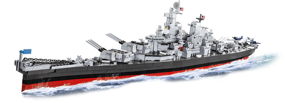 USS Missouri Battleship brick model - COBI 4837 - 2640 Bricks