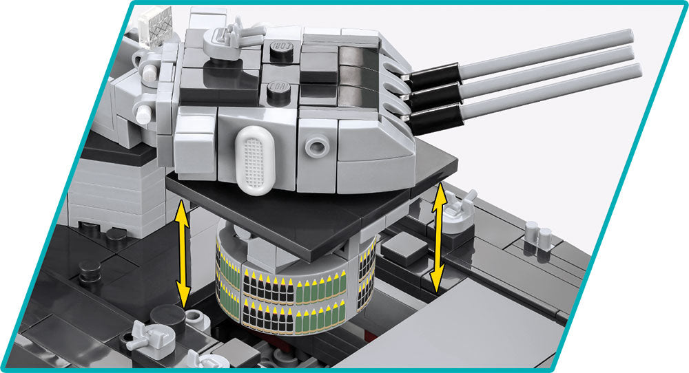 USS Missouri Battleship brick model - COBI 4837 - 2640 Bricks