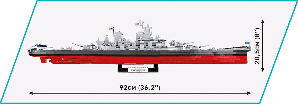USS Missouri Battleship brick model - COBI 4837 - 2640 Bricks