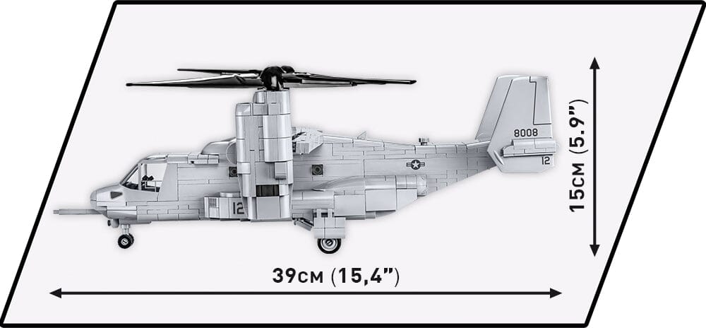 Bell Boeing V-22 Osprey tiltrotor brick model - COBI 5836 - 1090 bricks